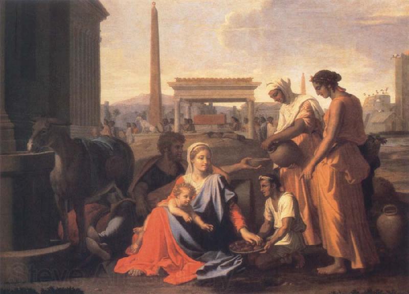 Nicolas Poussin The Holy Family in Egypt Norge oil painting art